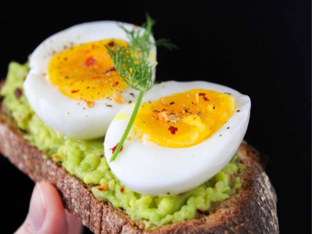 eggs on avo toast


