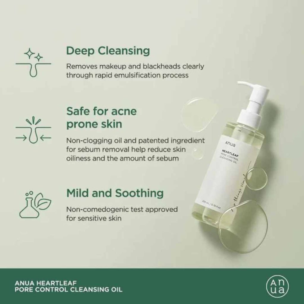 anua heartleaf pore control cleansing oil